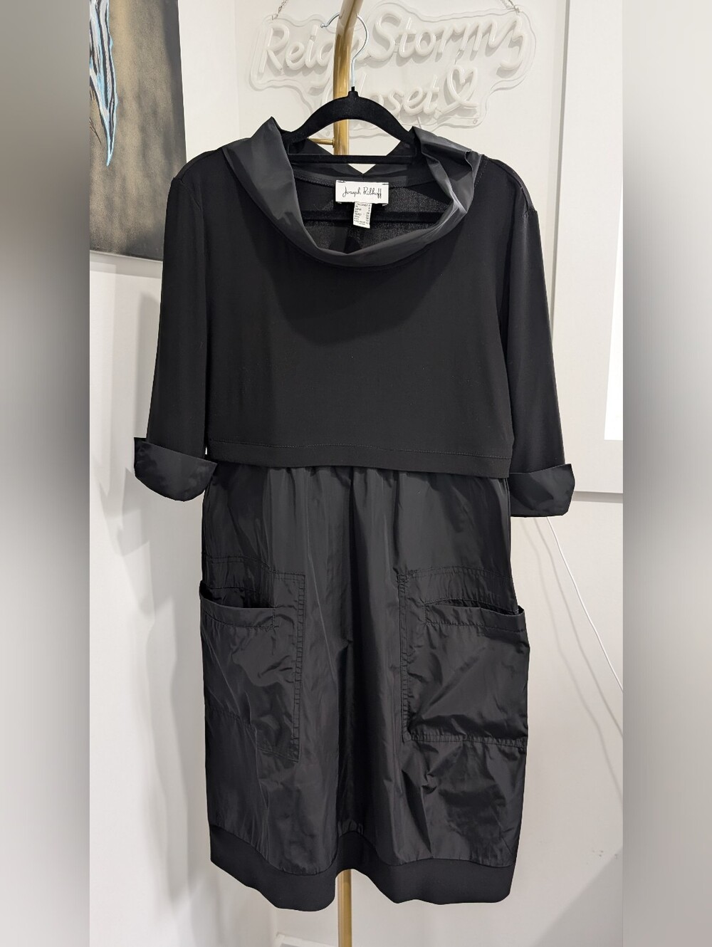 Joseph Ribkoff Black Classic Cocoon "Miracle" Dress Style 173444